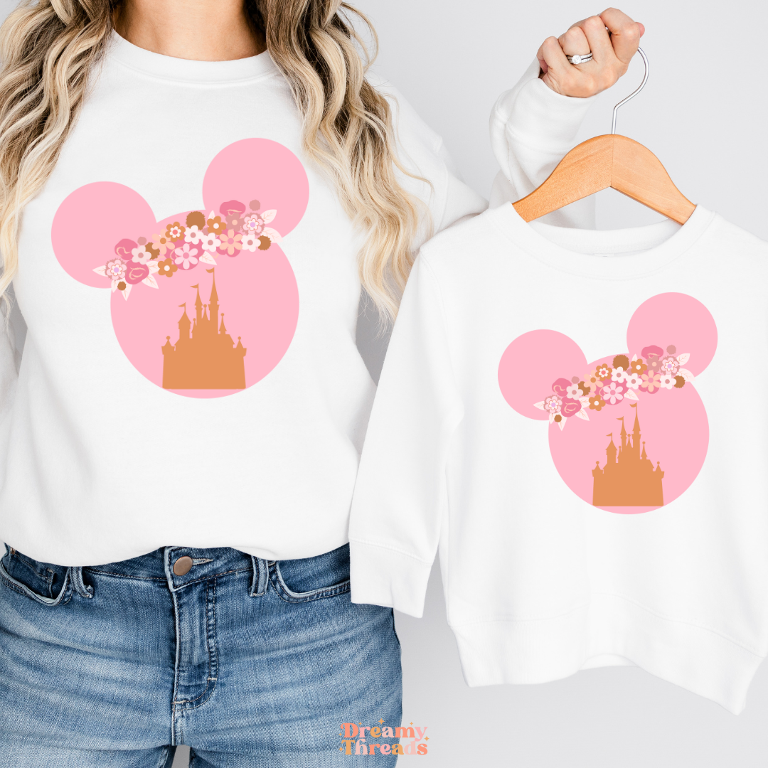 Pink Mouse Crew Tee/Crew