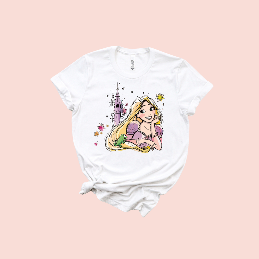 Watercolor Princess Tee/Crew