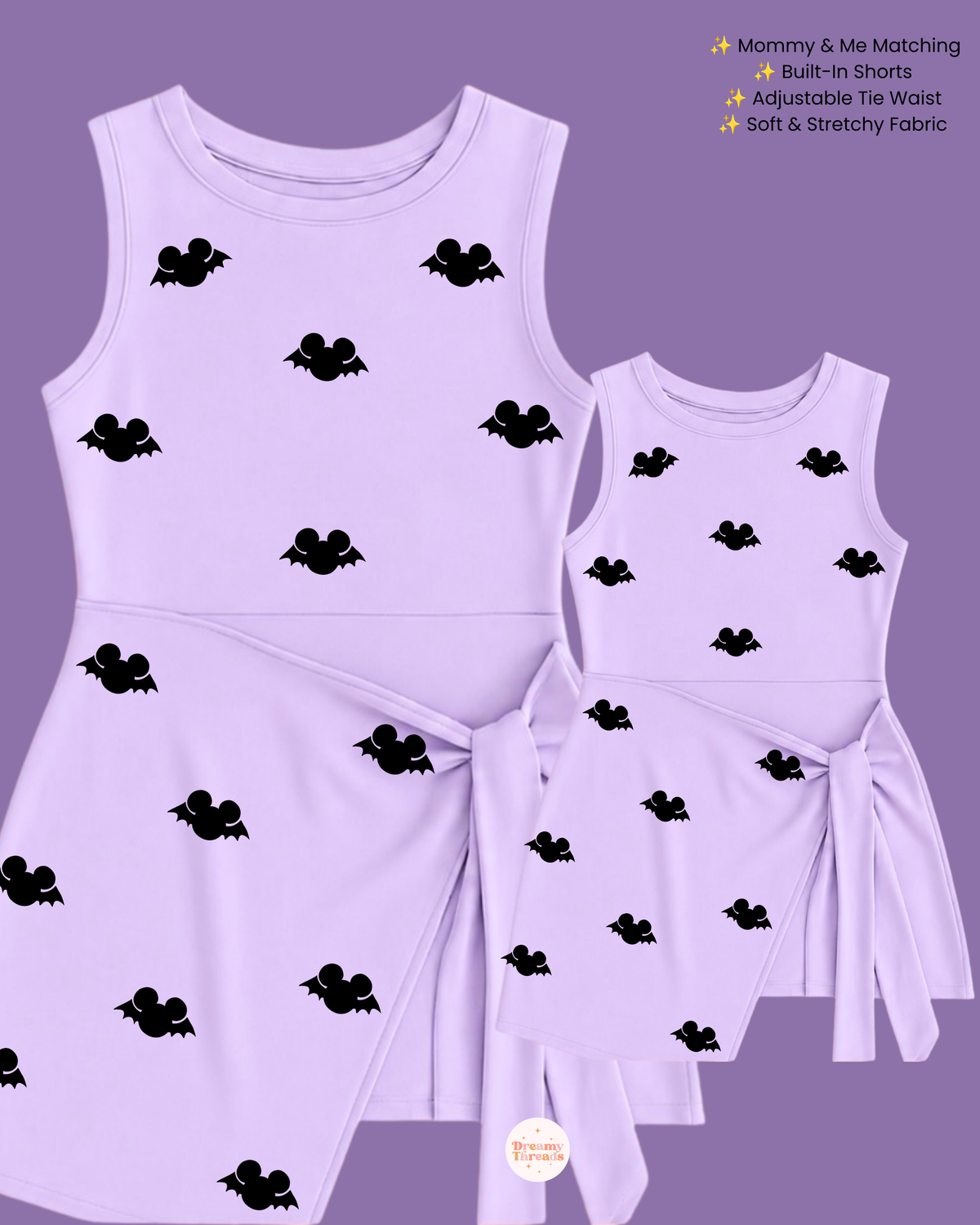 Magical Bats Mommy & Me Athletic Dress
