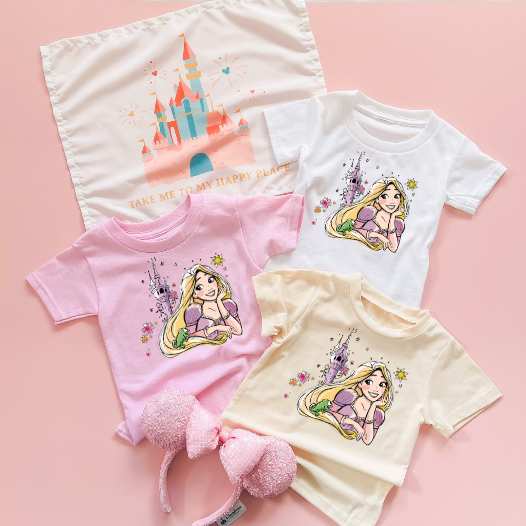 Watercolor Princess Tee/Crew