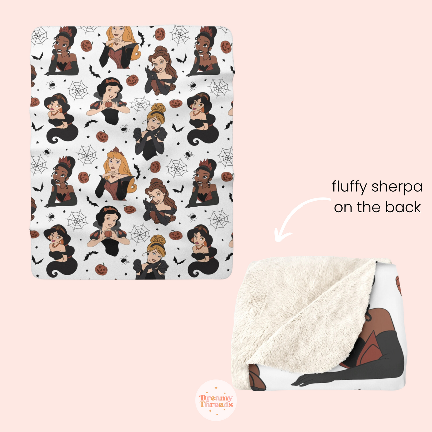 Spooky Princess Sherpa Blanket