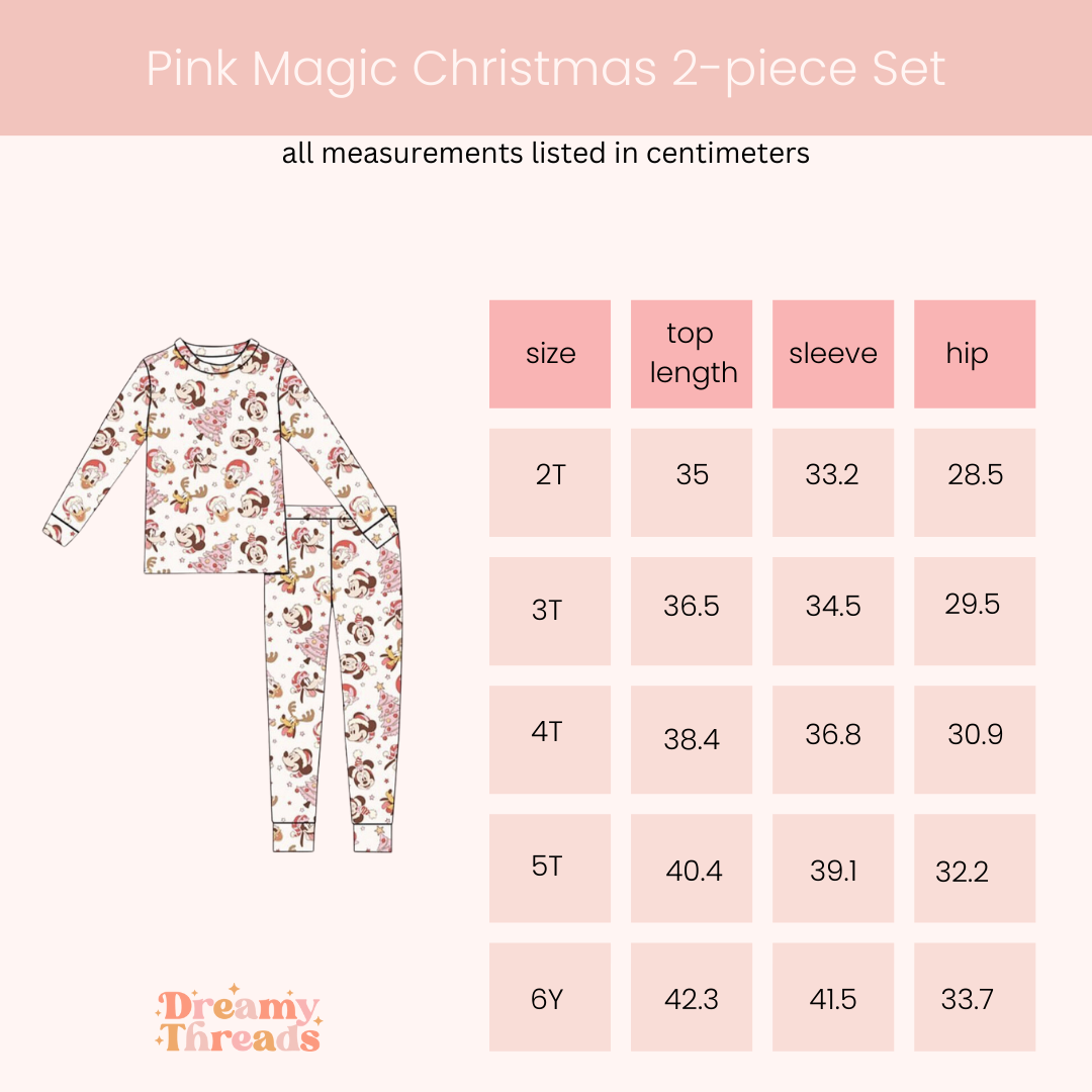 Pink Magic Christmas PJ's