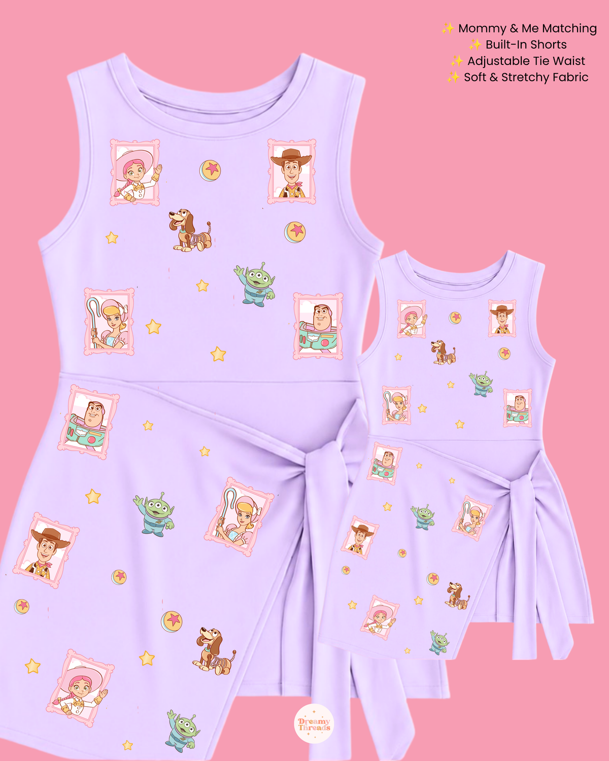 Lavender Toy Frames Mommy & Me Athletic Dress