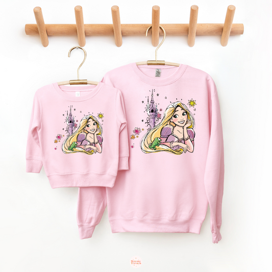 Watercolor Princess Tee/Crew
