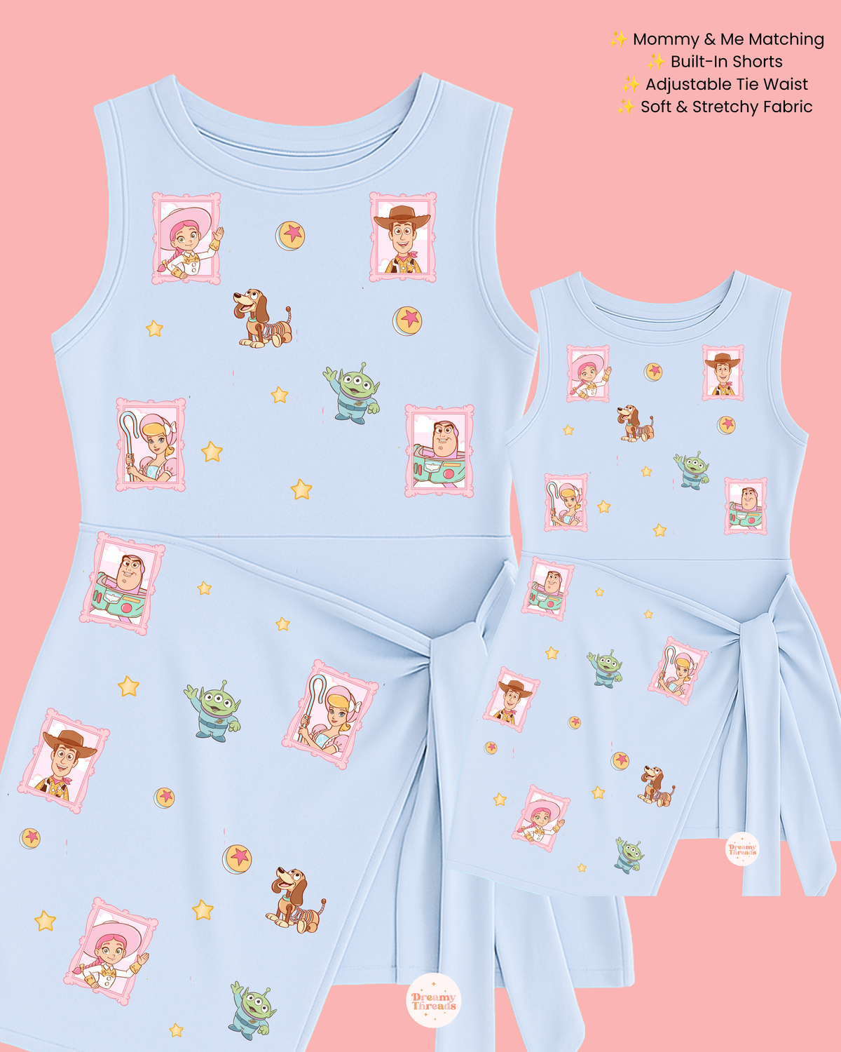 Blue Toy Frames Mommy & Me Athletic Dress - PREORDER ONLY