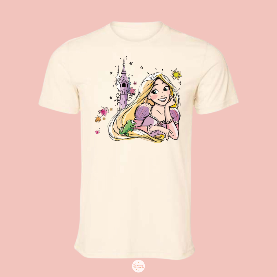 Watercolor Princess Tee/Crew