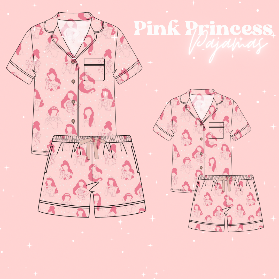 Pink Princess Pjs Adult/Toddler
