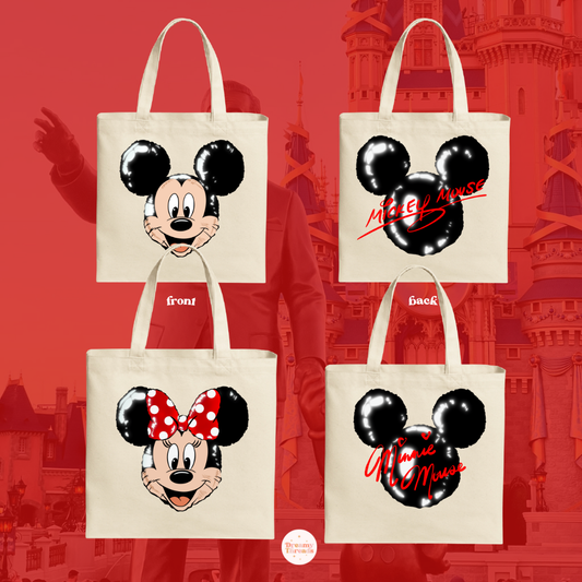 Foil Minnie/Mickey Canvas Tote