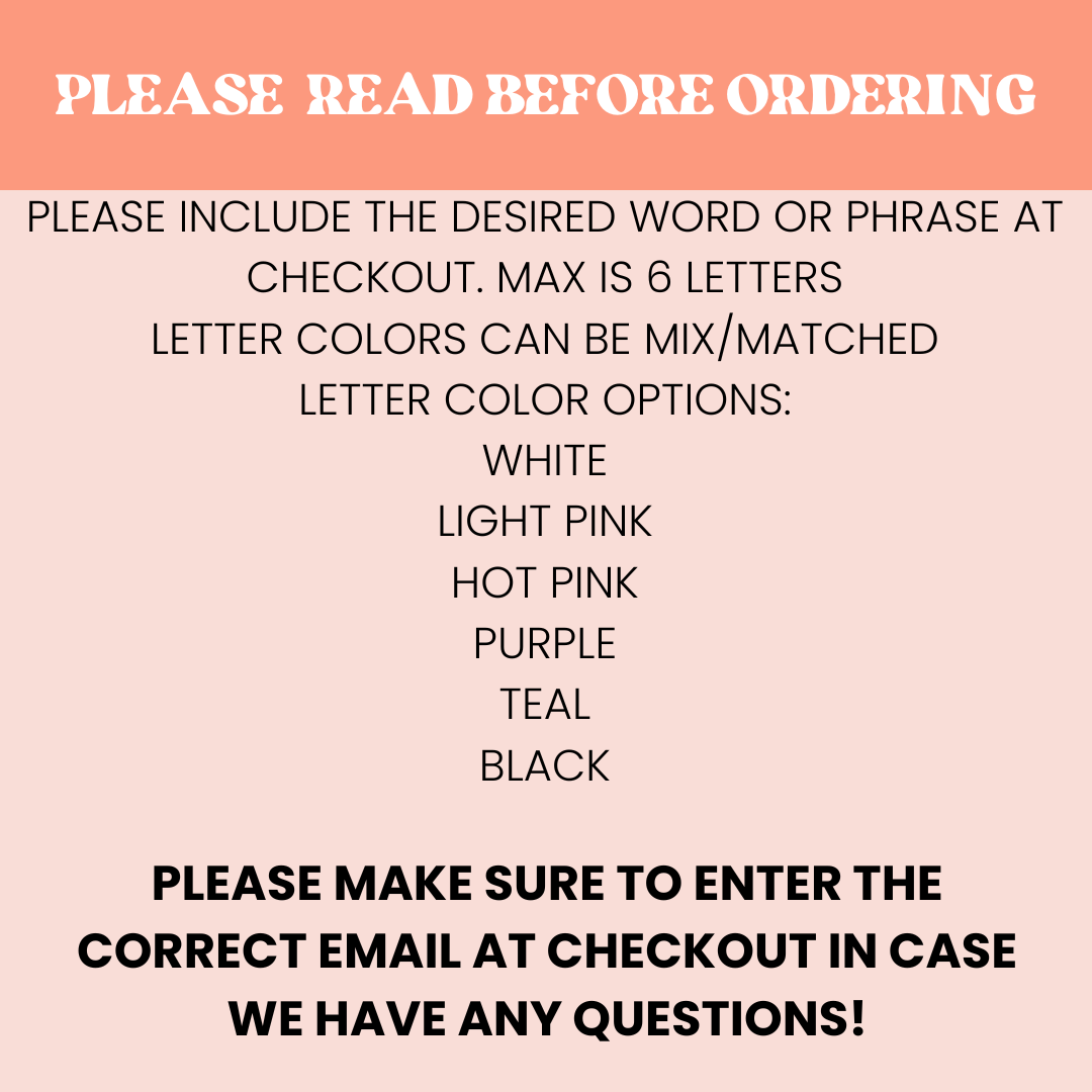 Personalized T-Shirt (chenille letters)