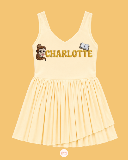 Custom Embroidered Princess Athletic Name Dress