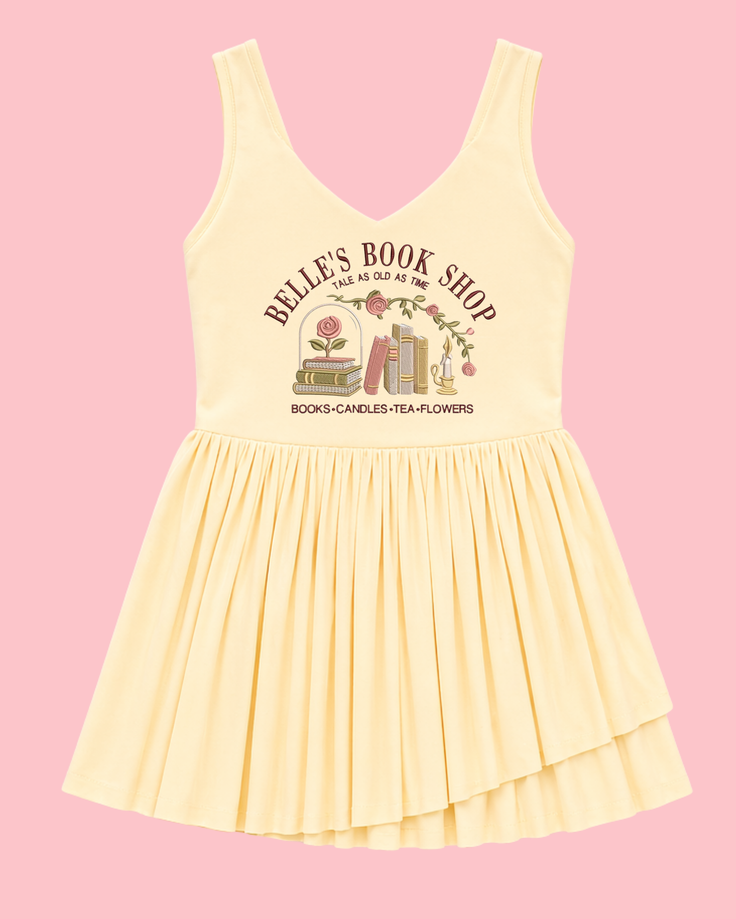 Embroidered Yellow Athletic Dress - Choose Your Design