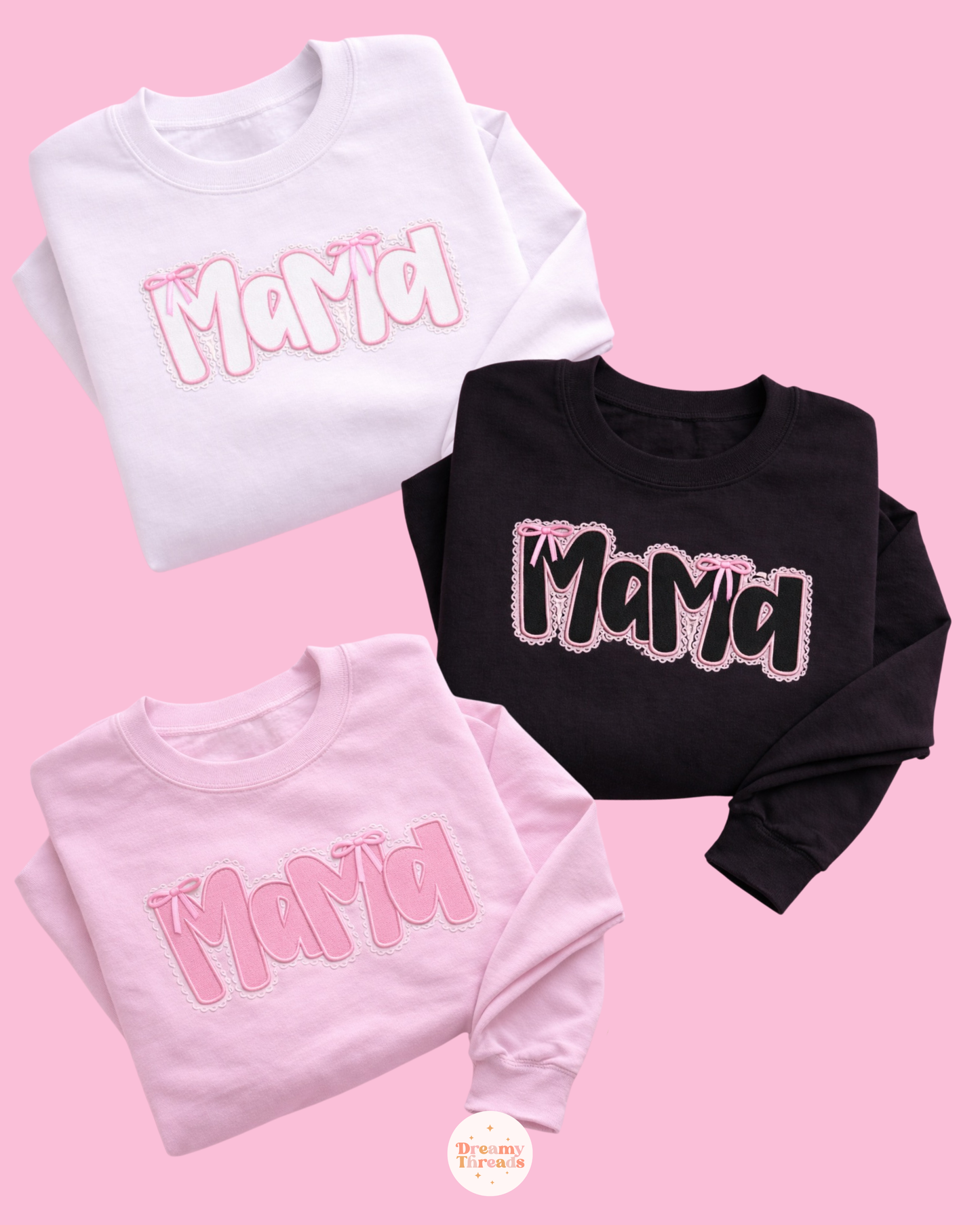 Coquette Mama Embroidered T-Shirt/Sweatshirt