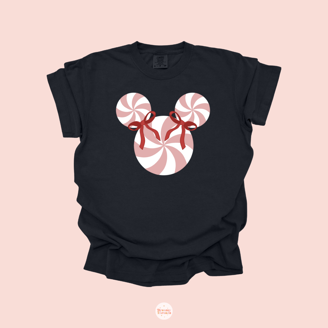 Red Coquette Peppermint Mouse Tee/Crew