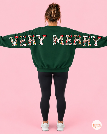 Green Very Merry Crewneck Sweatshirt