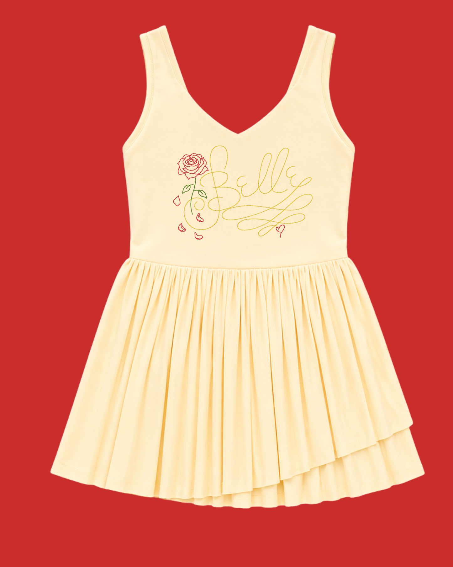 Embroidered Yellow Athletic Dress - Choose Your Design