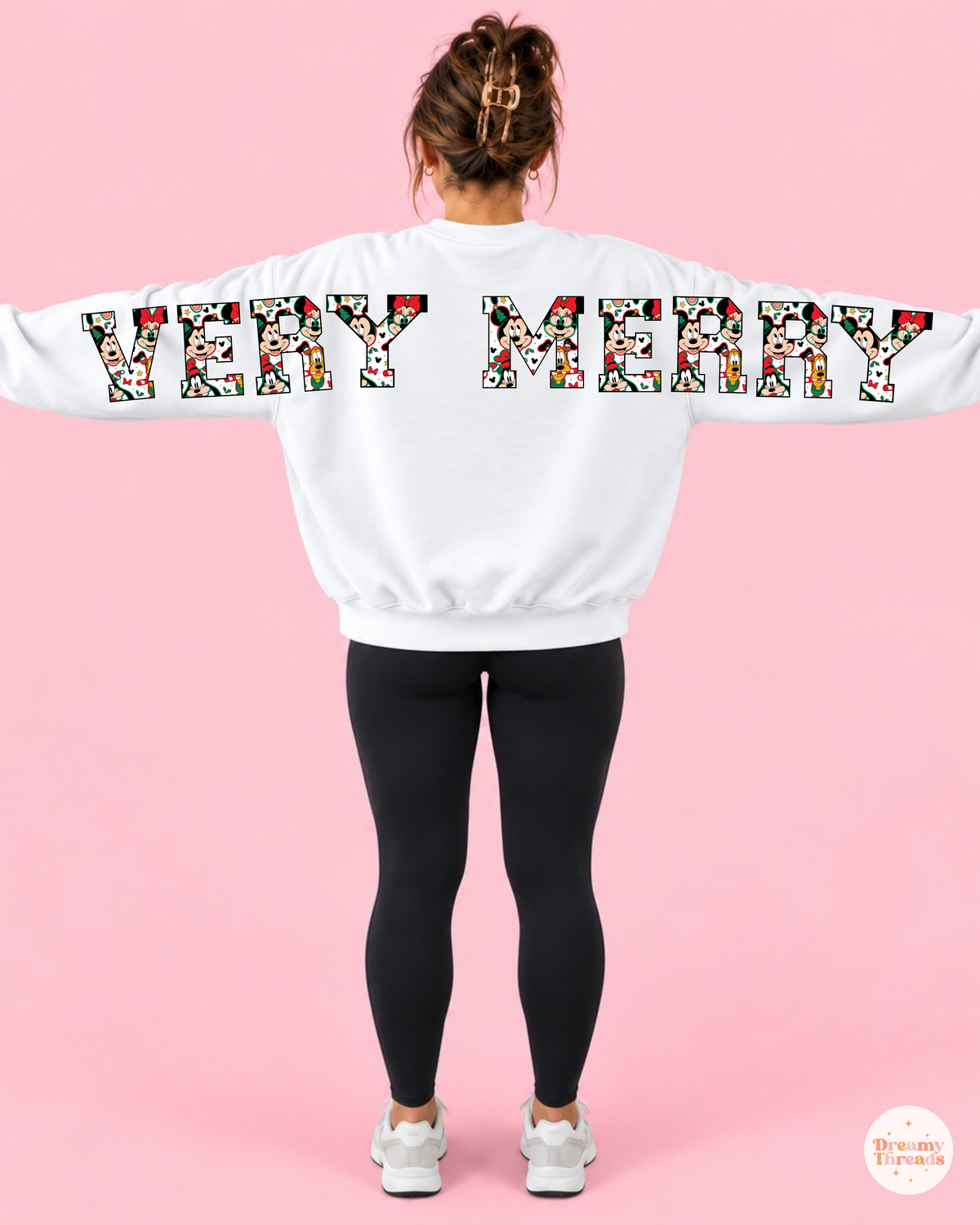 White Very Merry Crewneck Sweatshirt