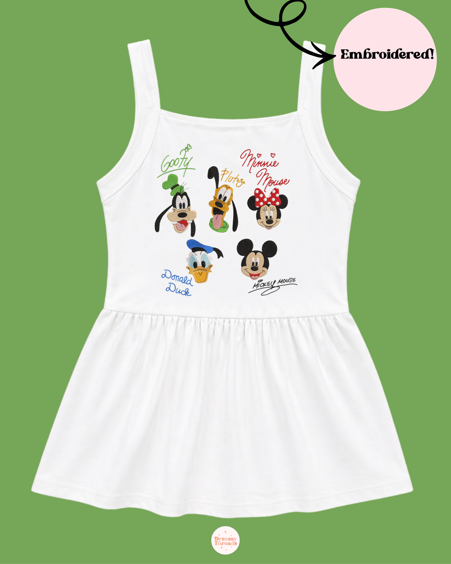 Custom Embroidered Girls Dress – Choose Your Design