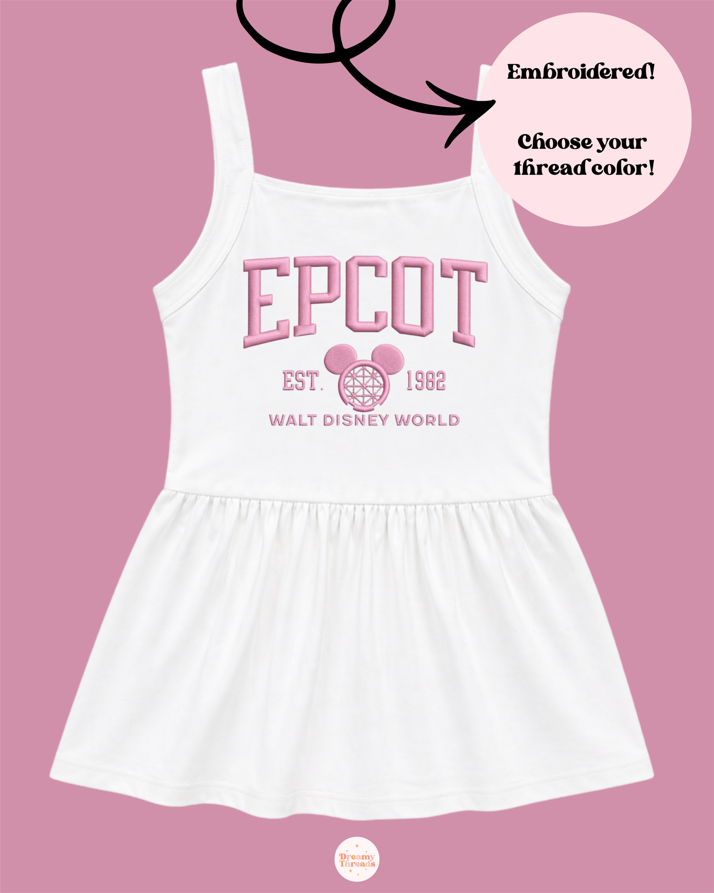 Custom Embroidered Girls Dress – Choose Your Design