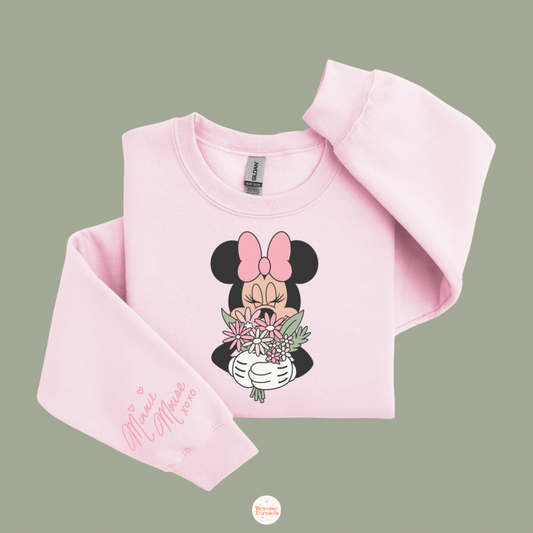 Blooming Minnie Signature Sweatshirt - Pink