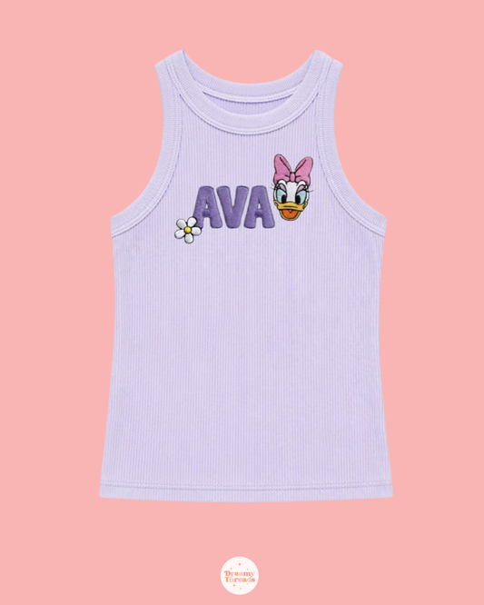 Lavender Customizable Embroidered Tank