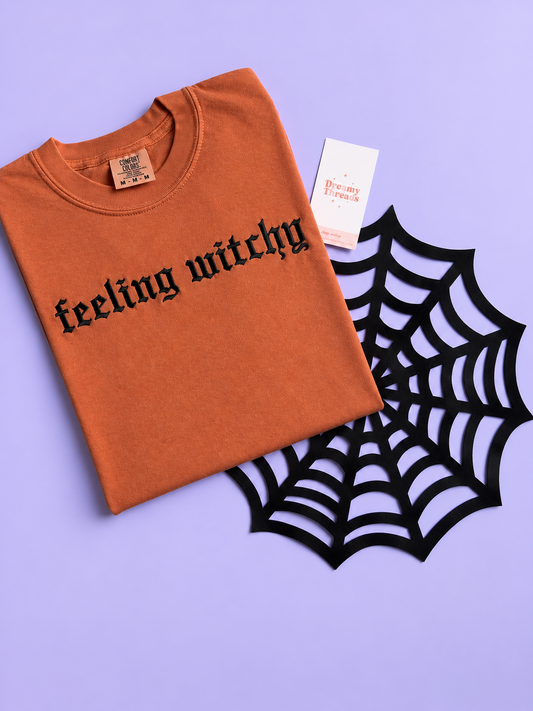 Feeling Witchy Embroidered Comfort Colors® Tee