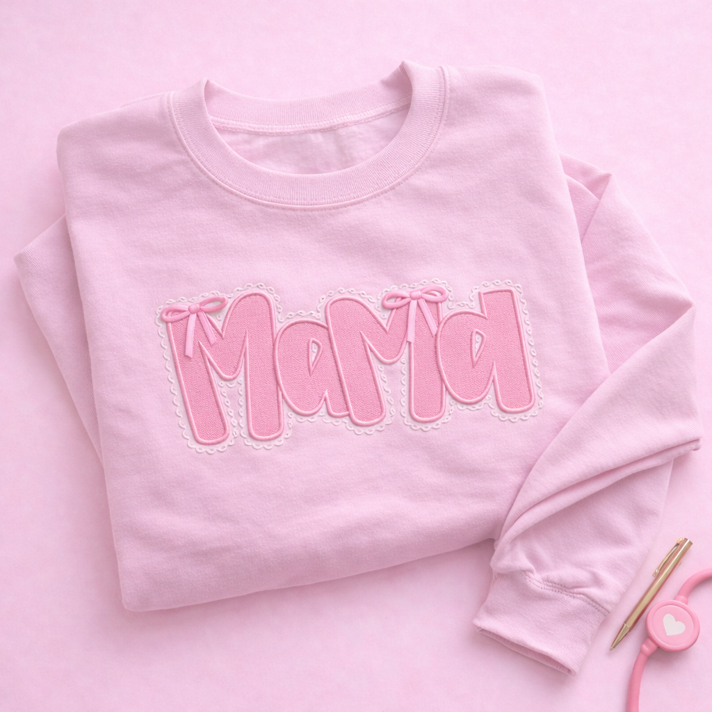Coquette Mama Embroidered T-Shirt/Sweatshirt