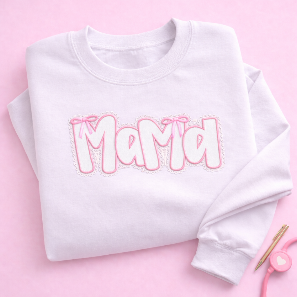 Coquette Mama Embroidered T-Shirt/Sweatshirt