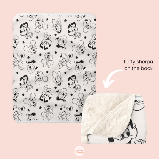 Fun Friends Sherpa Blanket