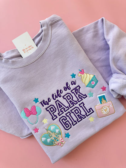 The Life of a Park Girl Embroidered Sweatshirt