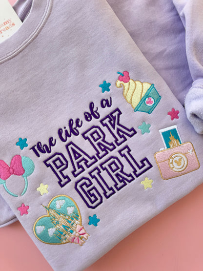 The Life of a Park Girl Embroidered Sweatshirt