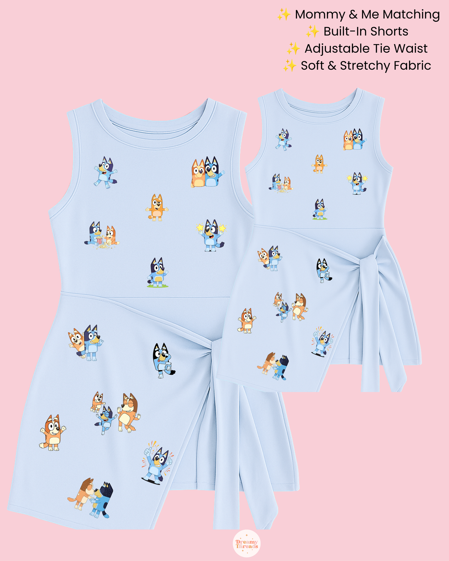 Blue Dog Mommy & Me Athletic Dress