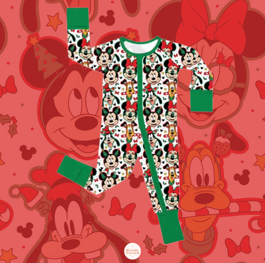 Pre-Order: Holiday Friends Bamboo Zippy Pajama