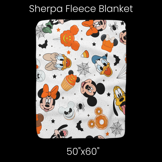Spooky Friends Sherpa Blanket